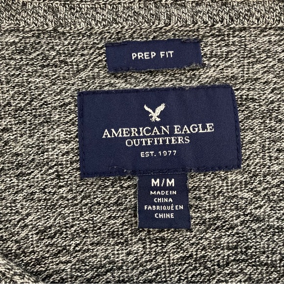 American Eagle Outfitters Womens Prep Fit Cotton Sweater M Pullover LS Gray - Picture 3 of 10
